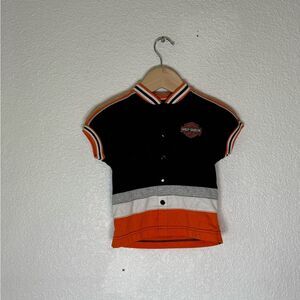 Harley-Davidson Kids Striped Button-Down Shirt Size 12M